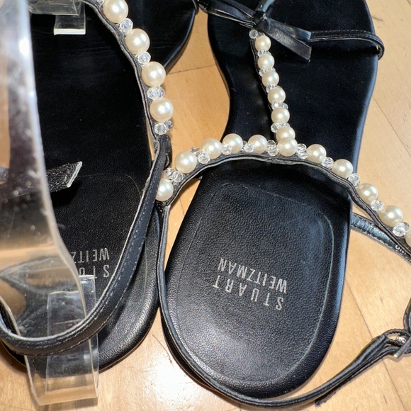 Stuart Weitzman pearlized bow toe thong sandal, 8, CB2412 - Picture 5 of 5